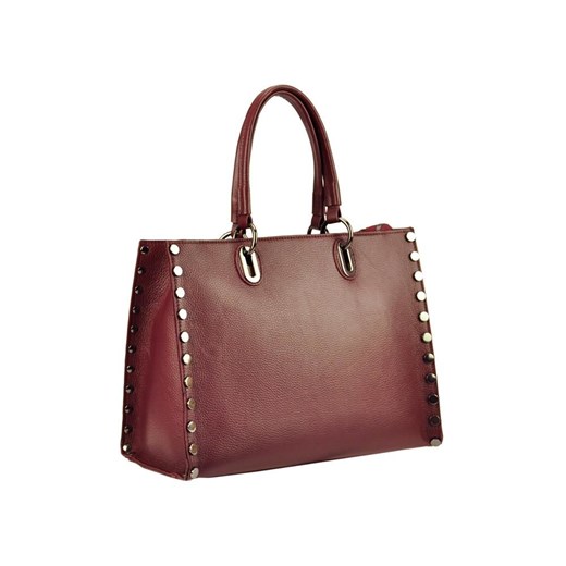 Shopper bag Patrizia Piu z aplikacjami do ręki elegancka matowa 