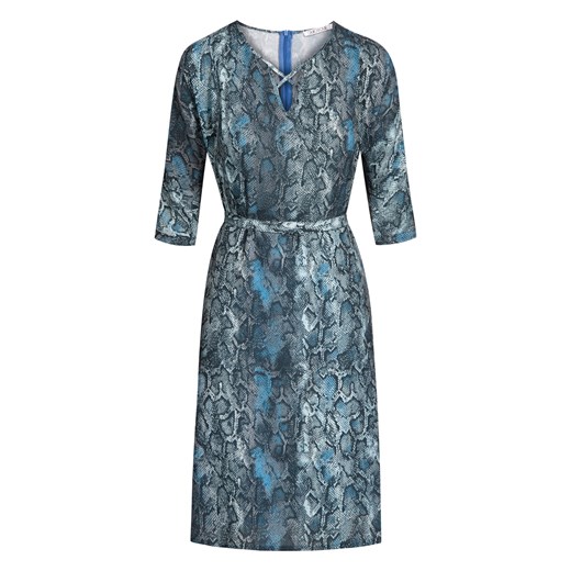 Sukienka Quiosque niebieska z dekoltem w literę v 