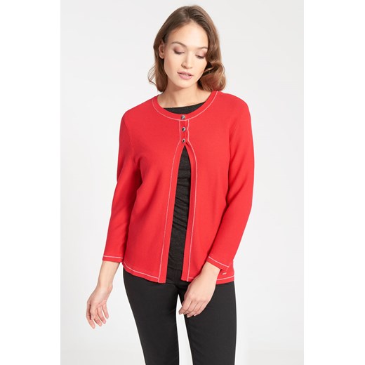 Sweter damski Quiosque czerwony z okrągłym dekoltem 