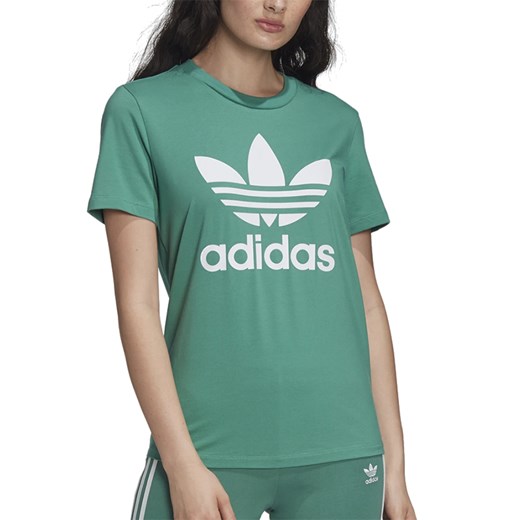 Bluzka damska Adidas z napisem z okrągłym dekoltem 