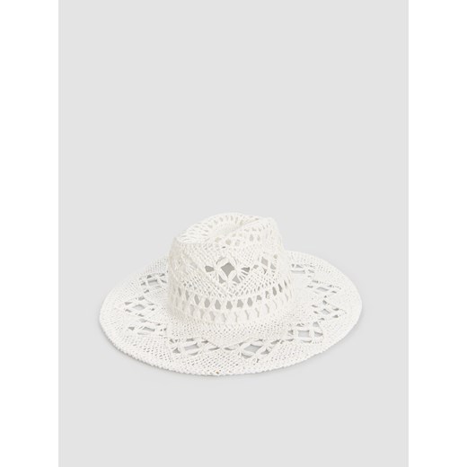 Reserved - Ażurowy kapelusz z plecionki - Biały Reserved  M 
