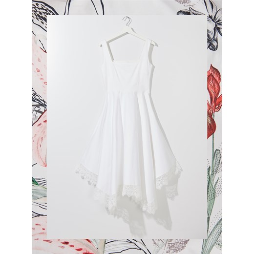 Mohito - Bawełniana sukienka z koronką - Biały  Mohito 42 