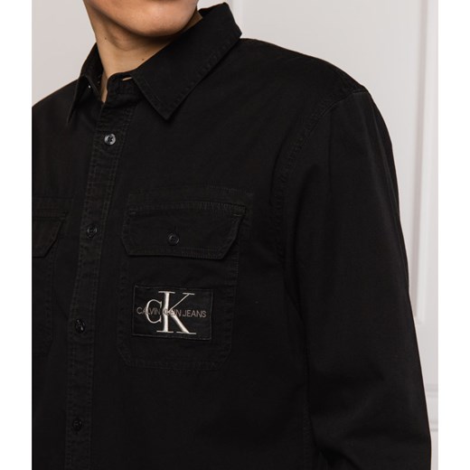 Koszula męska Calvin Klein gładka casual 