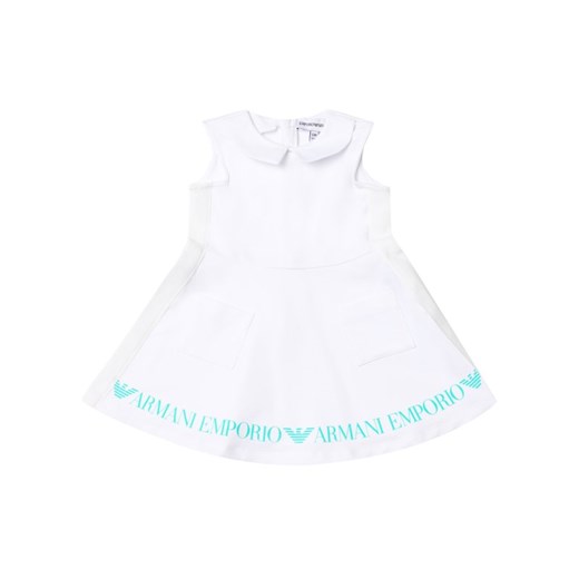 Odzież dla niemowląt biała Emporio Armani z napisem 