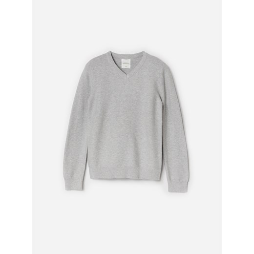 Reserved - Sweter z bawełny organicznej - Jasny szary  Reserved 146 