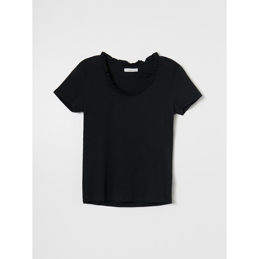 Reserved - T-shirt z bawełny organicznej - Czarny  Reserved M 