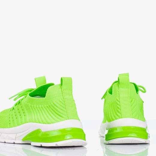 Neonowe zielone sportowe buty damskie Brighton - Obuwie  Royalfashion.pl 37 