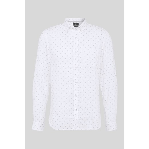 C&A Koszula-Slim Fit-przypinany kołnierzyk-mieszanka lnu, Biały, Rozmiar: 3XL