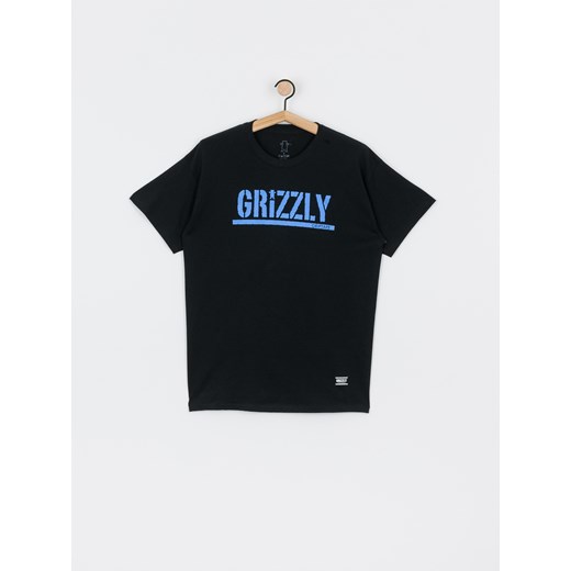 T-shirt męski Grizzly Griptape z napisami z krótkim rękawem 