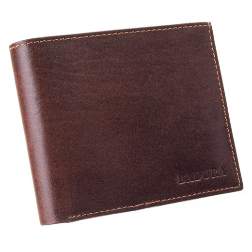 Elegancki biznesowy portfel skórzany poziomy składany Badura  Badura uniwersalny rovicky.eu