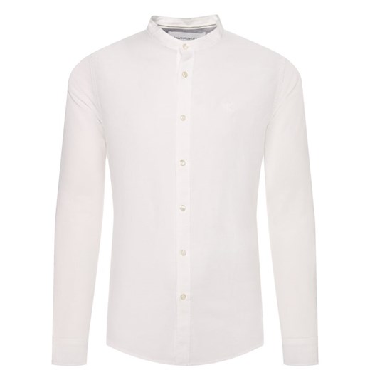 Koszula męska biała Calvin Klein z długimi rękawami na wiosnę 