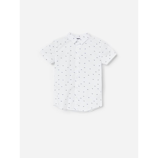 Reserved - Bawełniana koszula ze wzorem - Biały Reserved  122 