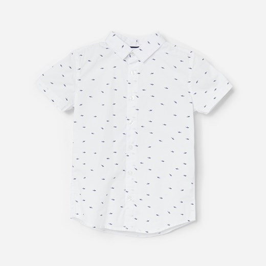 Reserved - Bawełniana koszula ze wzorem - Biały  Reserved 158 