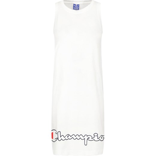 Sukienka Champion na wiosnę z okrągłym dekoltem mini biała prosta 