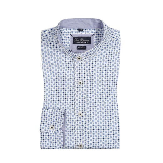 plussize:Tom Rusborg, Lniana koszula w minimalistyczny wzór Jasnoniebieski Tom Rusborg  4XL Hirmer DUŻE ROZMIARY