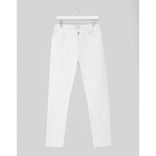 ASOS DESIGN – Białe obcisłe jeansy-Biały Asos  W29 L30 Asos Poland