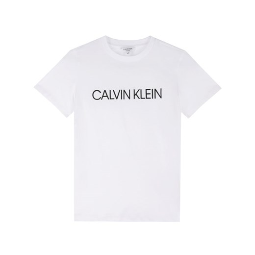 T-shirt chłopięce biały Calvin Klein z krótkimi rękawami 