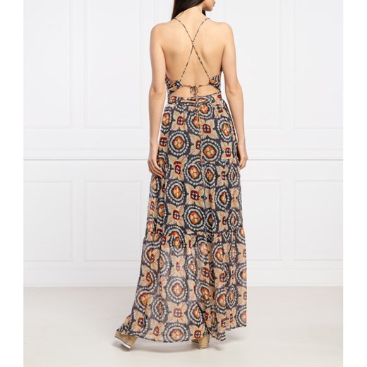 Sukienka Pepe Jeans na spacer w abstrakcyjne wzory na ramiączkach 
