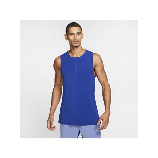 Męska koszulka bez rękawów Nike Yoga - Niebieski