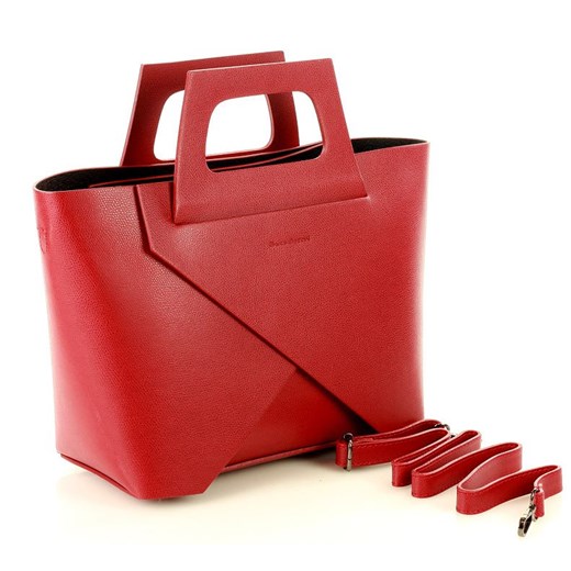 Shopper bag Merg czerwona bez dodatków matowa 