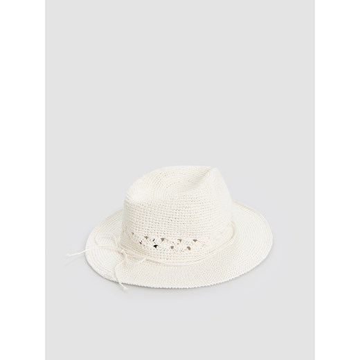 Reserved - Pleciony kapelusz panama - Biały  Reserved M 