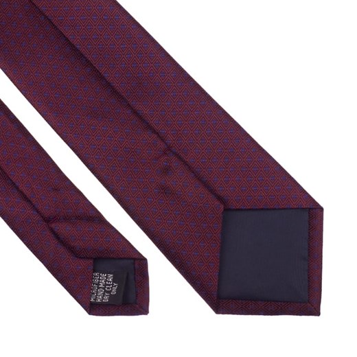 Krawat bordowy mikrowzór EM 78 Em Men`s Accessories   EM Men's Accessories