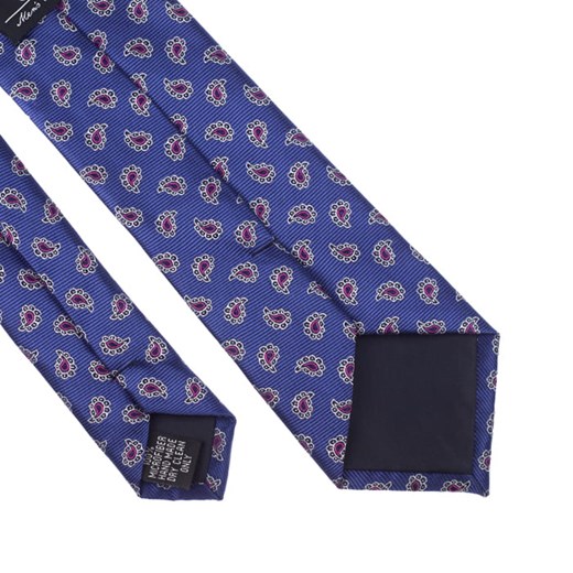 Krawat niebieski paisley EM 84 Em Men`s Accessories   EM Men's Accessories