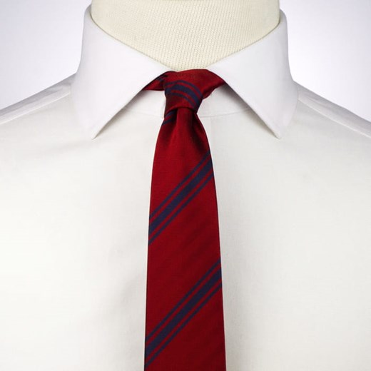 Krawat czerwony paski EM 38  Em Men`s Accessories  EM Men's Accessories