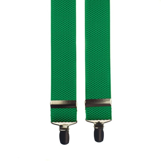 Szelki zielone z fakturą z wykończeniem skórzanym EM 2  Em Men`s Accessories  EM Men's Accessories