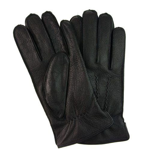 Rękawiczki PREMIUM w kolorze czarnym - skóra z jelenia EM 25  Em Men`s Accessories  EM Men's Accessories