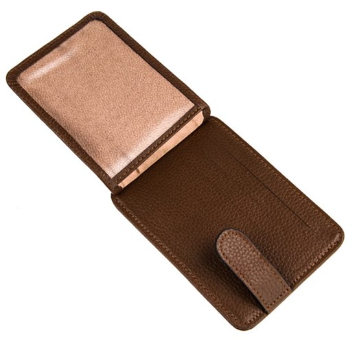 Etui skórzane w kolorze brązowym card holder EM 3 Em Men`s Accessories   EM Men's Accessories