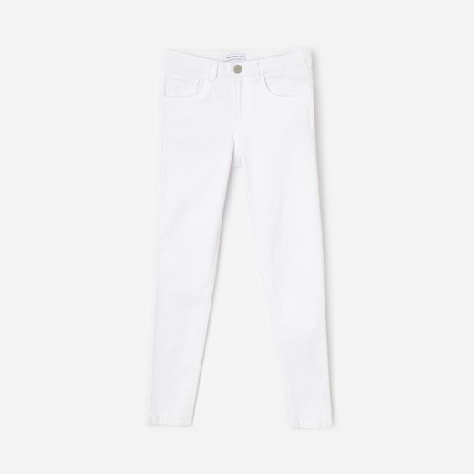 Białe spodnie dziewczęce Reserved bawełniane 