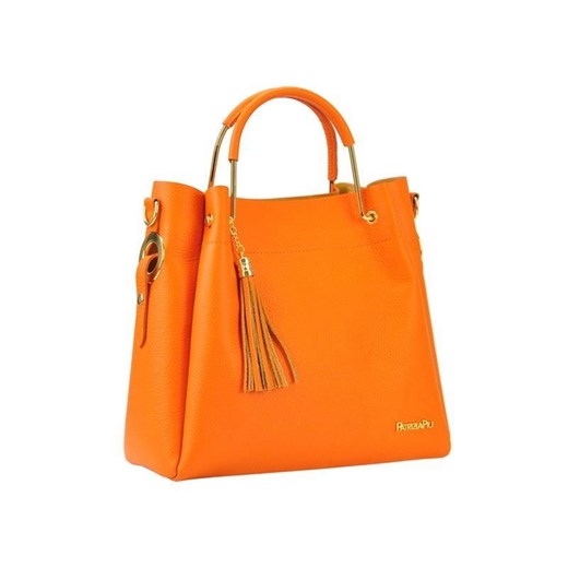 Shopper bag Patrizia Piu z frędzlami do ręki elegancka matowa 