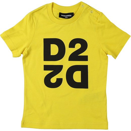 Dsquared Koszulka Niemowlęca dla Chłopców Na Wyprzedaży, żółty, Bawełna, 2019, 12 M 18M 2Y 3Y 9M  Dsquared2 12 m wyprzedaż RAFFAELLO NETWORK 