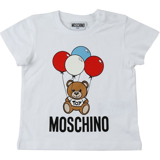Moschino Koszulka Niemowlęca dla Chłopców Na Wyprzedaży, biały, Bawełna, 2019, 18M 24M 2Y 3Y  Moschino 3Y RAFFAELLO NETWORK promocyjna cena 