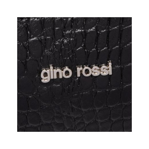 Listonoszka Gino Rossi czarna z tłoczeniem bez dodatków mała 