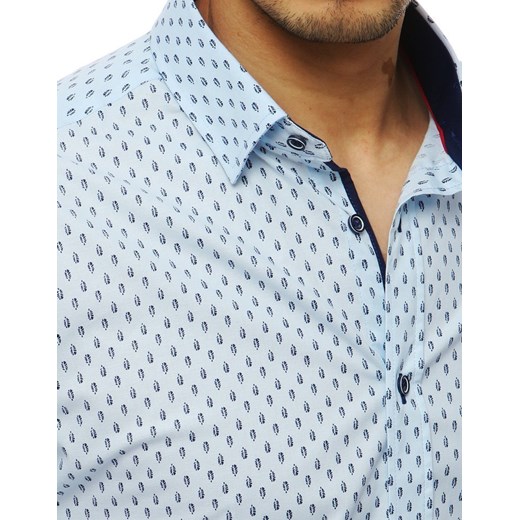 Koszula męska PREMIUM z długim rękawem błękitna DX1823 Dstreet  XL okazja  