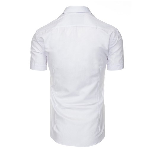 Koszula męska elegancka z krótkim rękawem biała (kx0747)