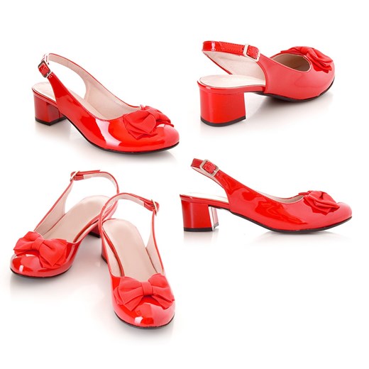 3za2 skóra polskie sandały całe czerwone elegancja 309 unibo