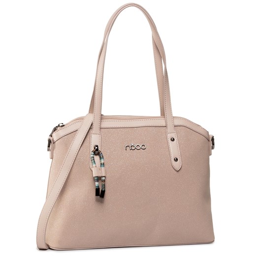 Shopper bag matowa elegancka różowa na ramię 