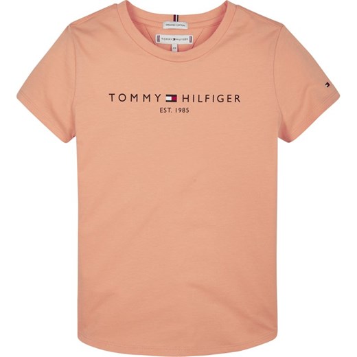 T-shirt chłopięce pomarańczowa Tommy Hilfiger z krótkimi rękawami 