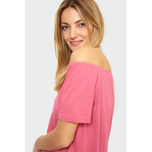 Bluzka damska różowa Greenpoint z krótkim rękawem 