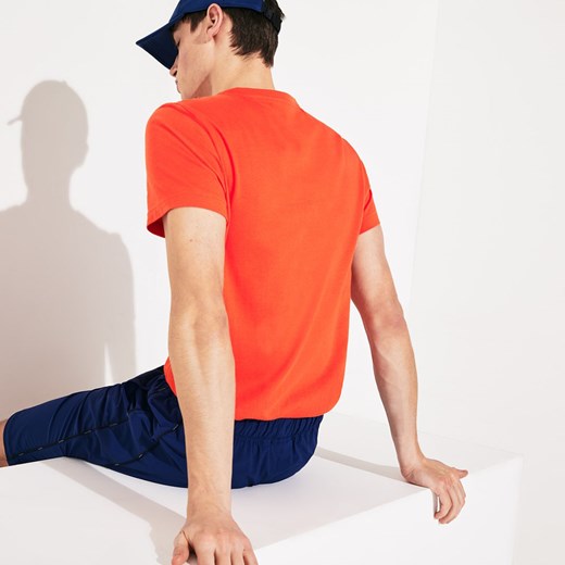 T-shirt męski Lacoste z nadrukami z krótkimi rękawami 