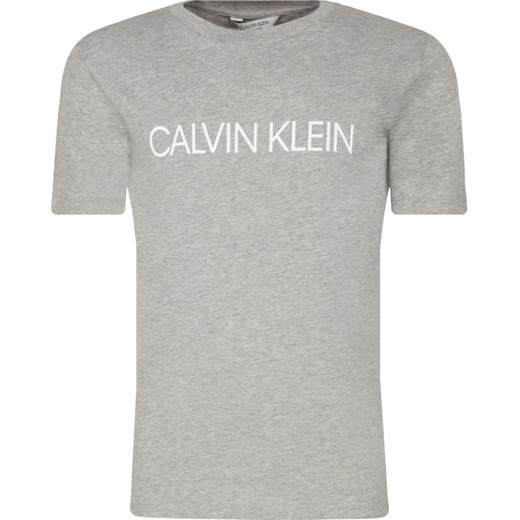 T-shirt chłopięce Calvin Klein z napisem z krótkim rękawem 