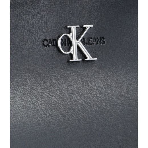 Shopper bag czarna Calvin Klein na ramię duża elegancka matowa bez dodatków 