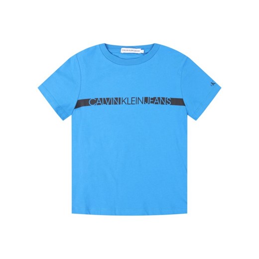 T-shirt chłopięce niebieski Calvin Klein jeansowy 