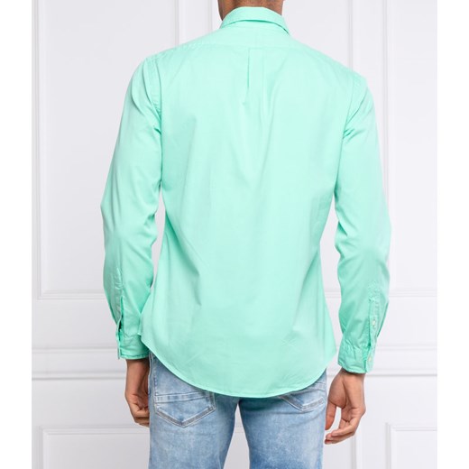 Koszula męska Polo Ralph Lauren zielona z długim rękawem gładka 