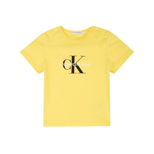 Calvin Klein Jeans T-Shirt Monogram Logo IU0IU00068 Żółty Regular Fit