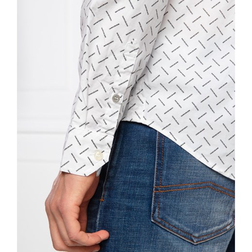Koszula męska Calvin Klein w abstrakcyjnym wzorze z długim rękawem 