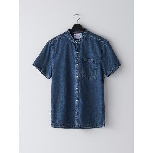 Cropp - Jeansowa koszula z krótkim rękawem - Niebieski Cropp  M 